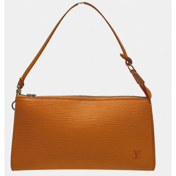 Authentic Louis Vuitton Fawn Epi Pochette Accessoires Bag Brown with Dust Bag - Picture 3 of 13